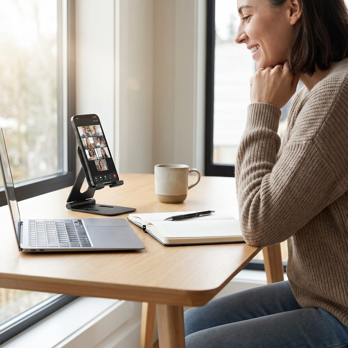 Foldable Multi-Angle Desktop Phone Stand